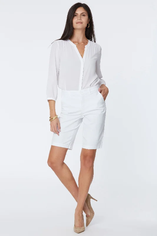 Tailored shorts – Well-fitted, structured shorts, often more formal or polished for work or events.Bermuda 11 Inch Twill Shorts - Optic White