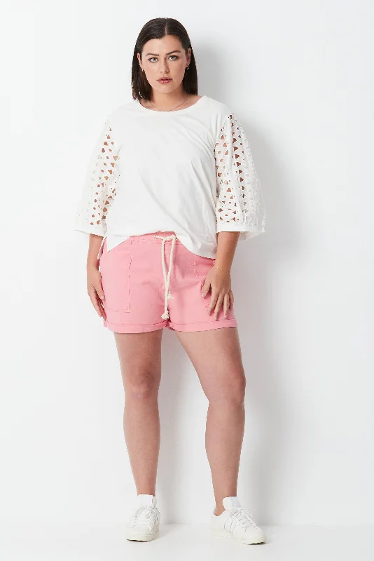 Booty shorts – Very short shorts that focus on accentuating the figure and providing maximum comfort.Hazy Relaxed Shorts - Washed Pink