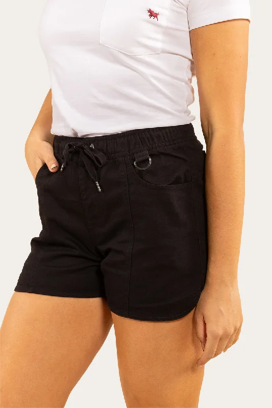 Tailored shorts – Well-fitted, structured shorts, often more formal or polished for work or events.Tora Womens Heavy Weight Ruggers - Black