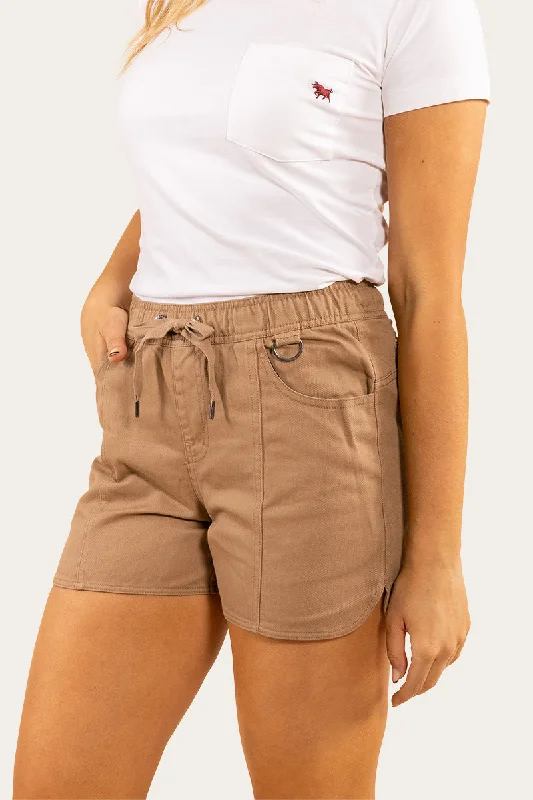 Booty shorts – Very short shorts that focus on accentuating the figure and providing maximum comfort.Tora Womens Heavy Weight Ruggers - Tawny Brown