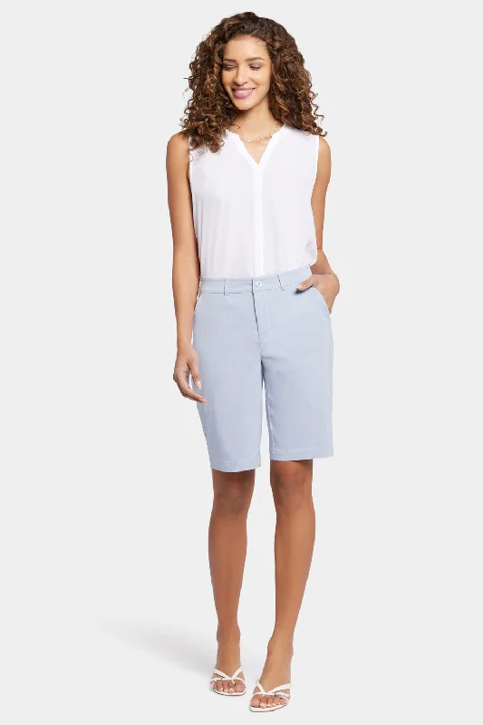 Skort – A hybrid of shorts and a skirt, with a skirt overlay at the front for a feminine touch.Bermuda Shorts - Light Blue Heather