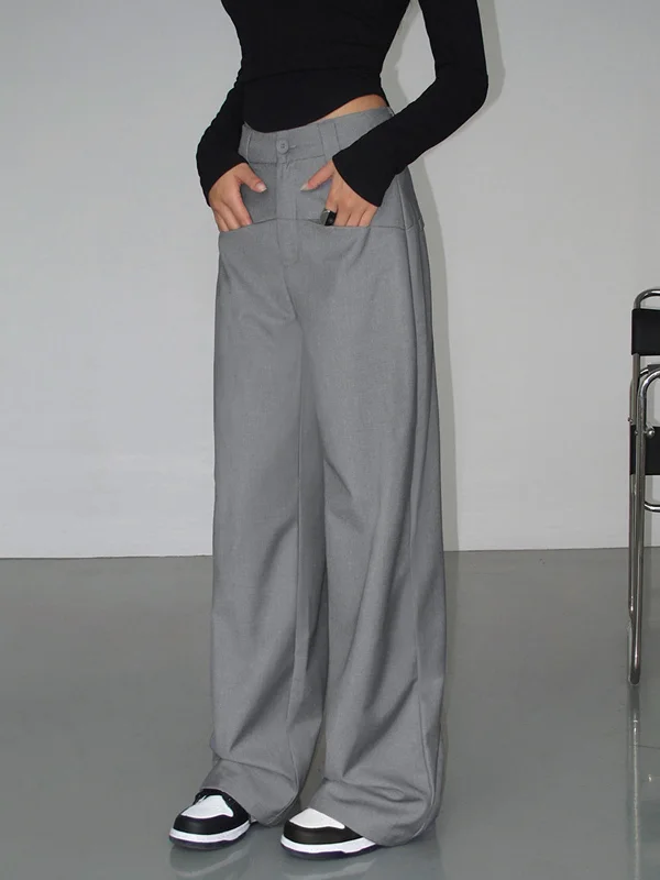 Straight-leg trousers – Trousers with a consistent width from hip to ankle, not tapered or flared.BerryBetty - Bring The Style Wide Leg Pants