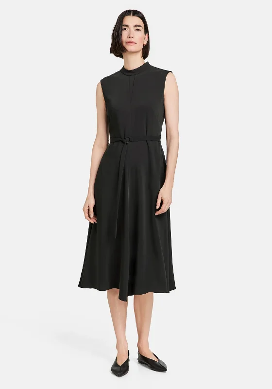 Corset dress – Dress designed with a built-in corset or lace-up feature to create a cinched, structured waist.Gerry Weber Cutout Tie Back Midi Dress, Black