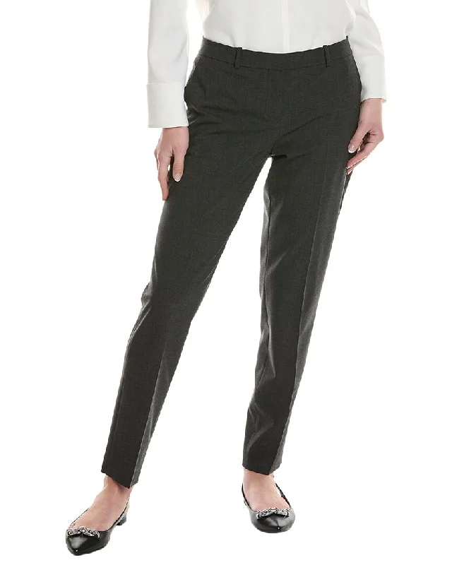 Tuxedo trousers – Formal trousers, often part of a tuxedo set, usually black with a satin stripe down the side.Hugo Boss Tiluna Wool-Blend Trouser