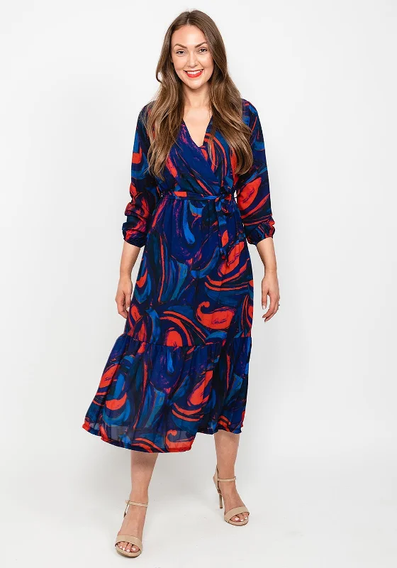 Boho dress – Dress with a relaxed, bohemian style, often featuring flowing fabric, ethnic prints, or vintage details.Kate & Pippa Boho Swirl Maxi Dress, Deep Purple Multi