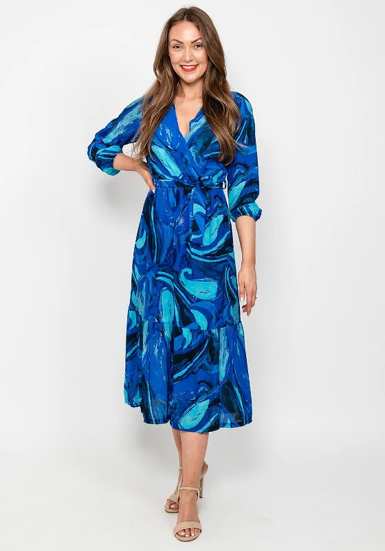 Maxi dress – Long dress that typically reaches the ankles or floor, offering a flowing and elegant look.Kate & Pippa Boho Swirl Maxi Dress, Blue & Royal