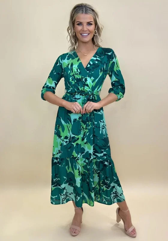 Sheath dress – Form-fitting dress that hugs the body and typically hits just above or at the knee.Kate & Pippa Boho Print Maxi Dress, Green