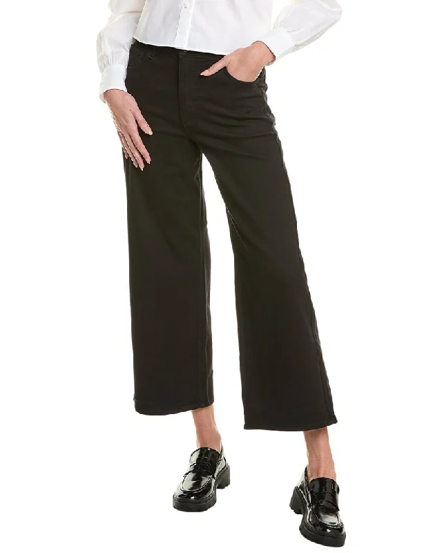 Wide-waistband trousers – Trousers with a thick waistband, often providing a more structured or comfortable fit.rag & bone Annie Black Wide Leg Jean