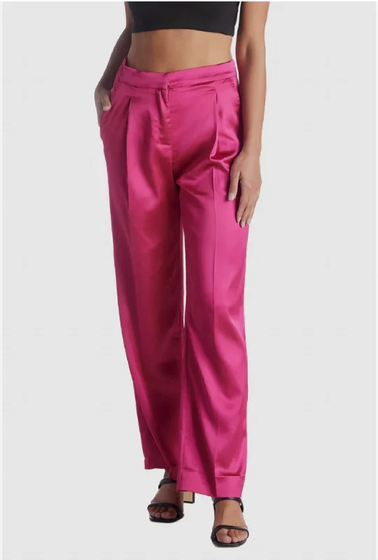 Cropped trousers – Trousers that are shortened to a length above the ankle.Rowe Pant In Fuchsia