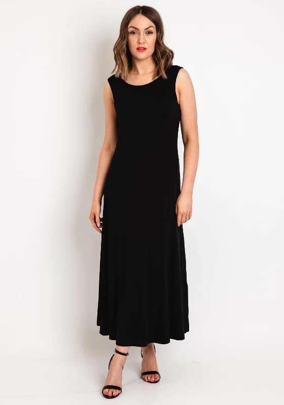 Shift dress – Loose, straight-cut dress that doesn't define the waist, offering a more relaxed fit.Ever Sassy Round Neck Basic Jersey Maxi Dress, Black