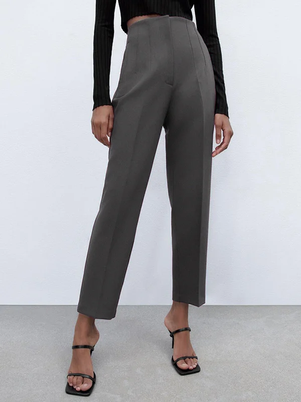 Stretch trousers – Trousers made with a small amount of spandex or elastane for added stretch and flexibility.BerryBetty - Smart Crop Straight Leg Pants