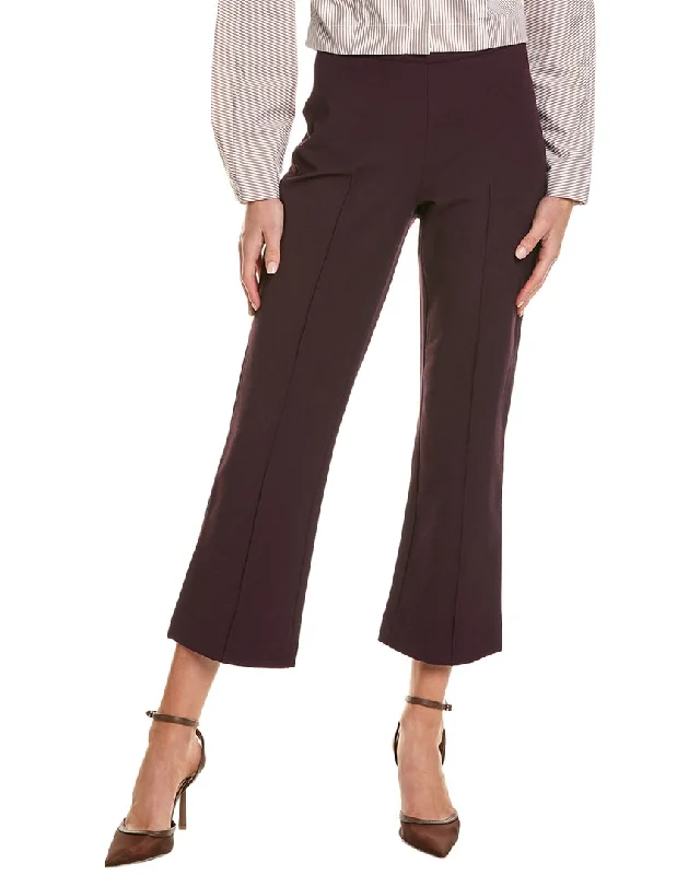 Houndstooth trousers – Trousers featuring the distinctive houndstooth pattern, typically in black and white or muted tones.Vince Mid Rise Pintuck Crop Flare Pant