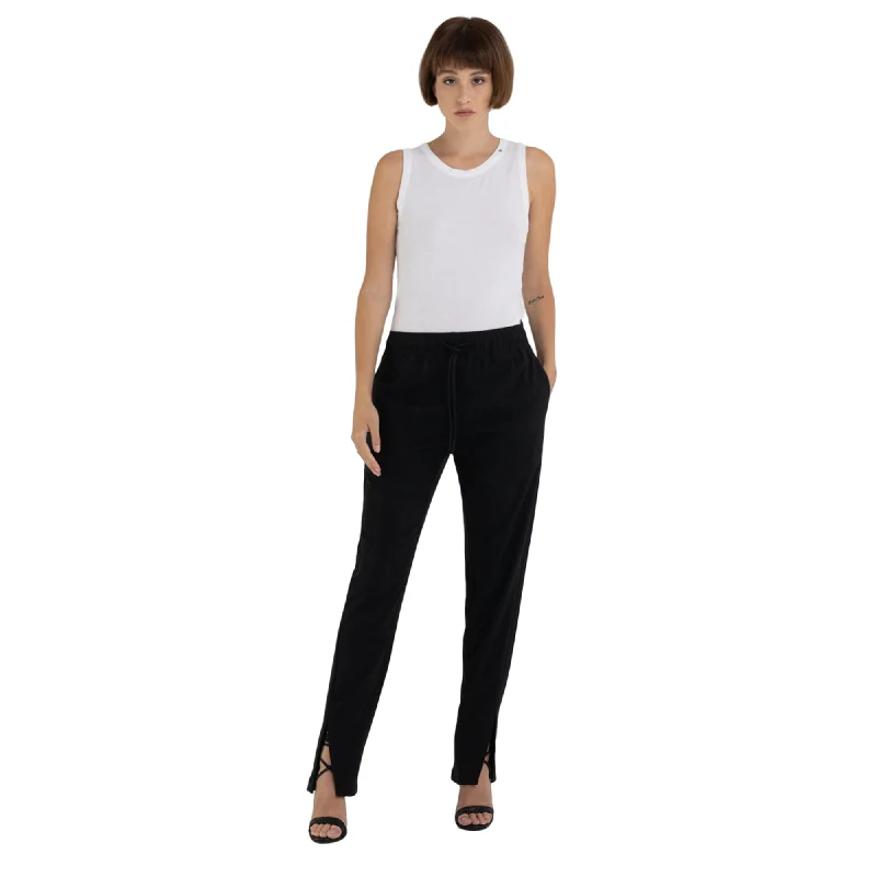 Wide-waistband trousers – Trousers with a thick waistband, often providing a more structured or comfortable fit.Replay Women's Jogger Pants With Slits