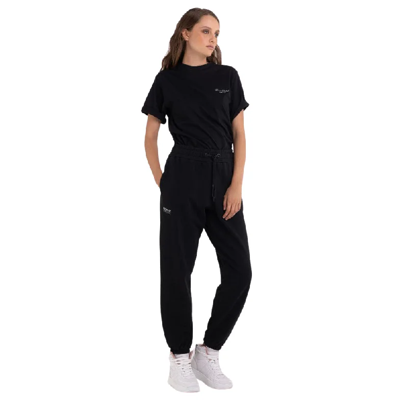 Stretch trousers – Trousers made with a small amount of spandex or elastane for added stretch and flexibility.Replay Women's Light Cotton Fleece Jogger Pant