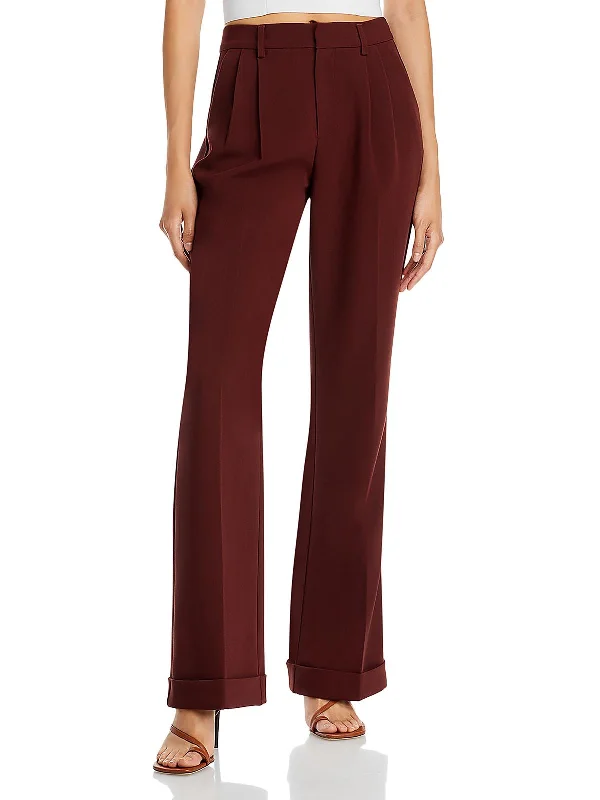 Athleisure trousers – Comfortable, performance-focused trousers that can be worn for both working out and casual wear.Womens High Rise Pleated Wide Leg Pants