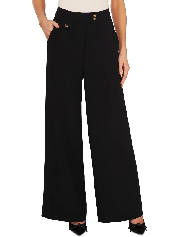 Palazzo trousers – Wide-leg trousers made from light, flowy fabric, often associated with a chic or bohemian look.Womens Wide Legs Flat Front Trouser Pants