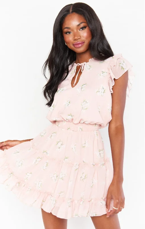 Slip skirt – A silky or satin skirt that mimics a slip dress, often worn for a smooth, elegant look.Wild Dreams Mini Dress ~ GWSXMUMU Blush Meadow