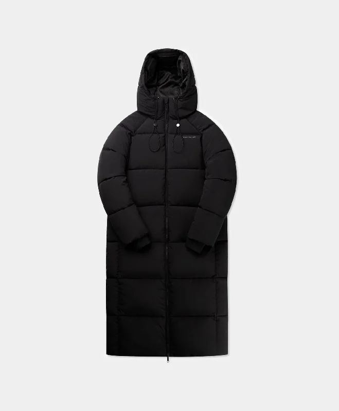 Reflective – Includes reflective elements for visibilityBlack Relaxed Long Puffer