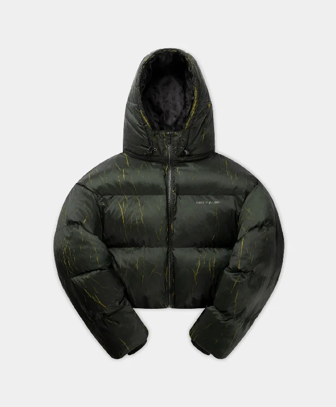 Slim fit – Tailored fit, form-fittingCardamom Green Jorja Puffer Jacket