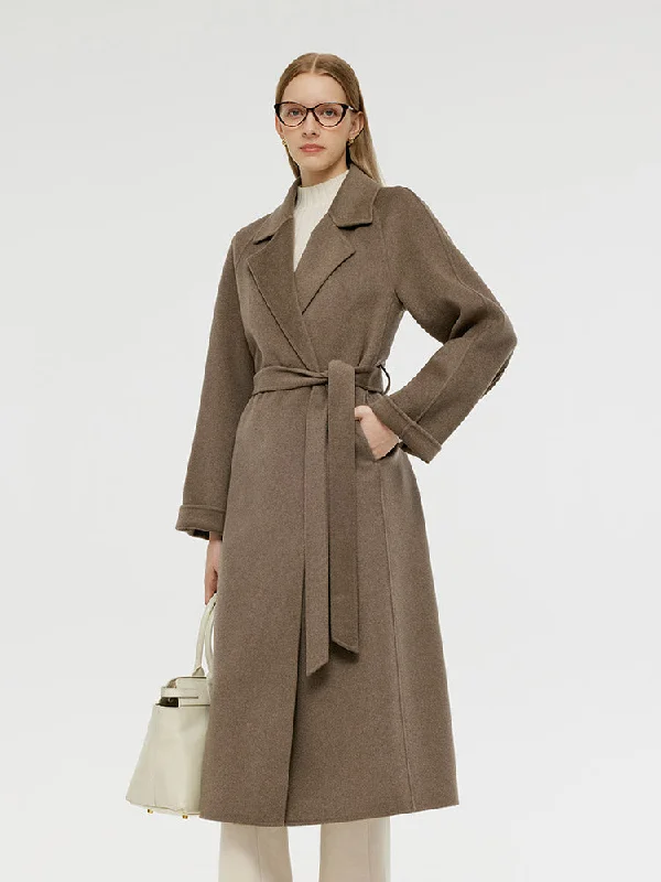 Quilted – Sewn in a pattern, often used for insulationCashmere Wool Unisex Wrap Coat