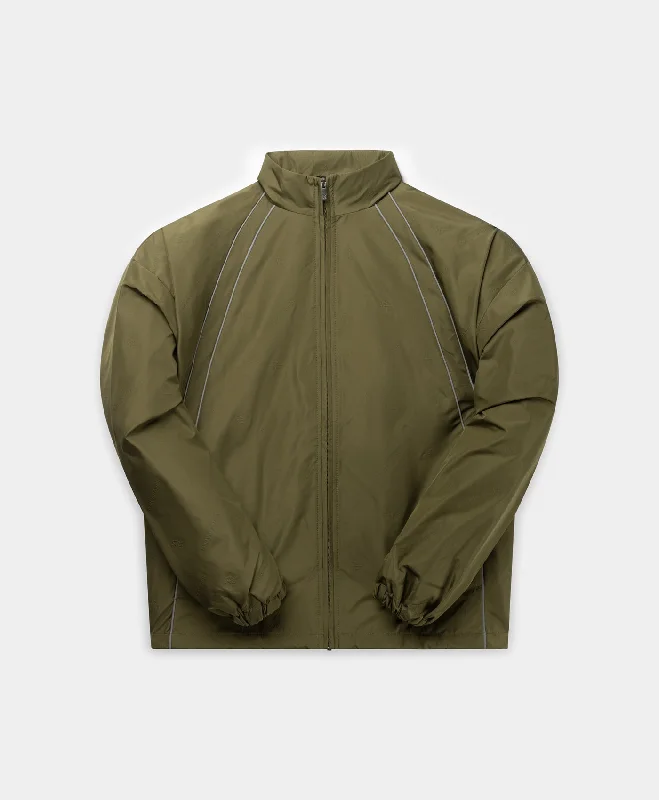 Zipper closure – With zippers, zip-upGreen Taye Logo Relaxed Track Jacket