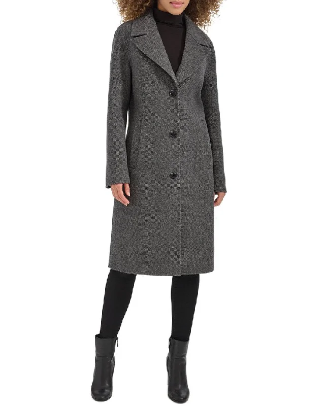 Oversized – Loose, relaxed fitKenneth Cole Wool-Blend Coat