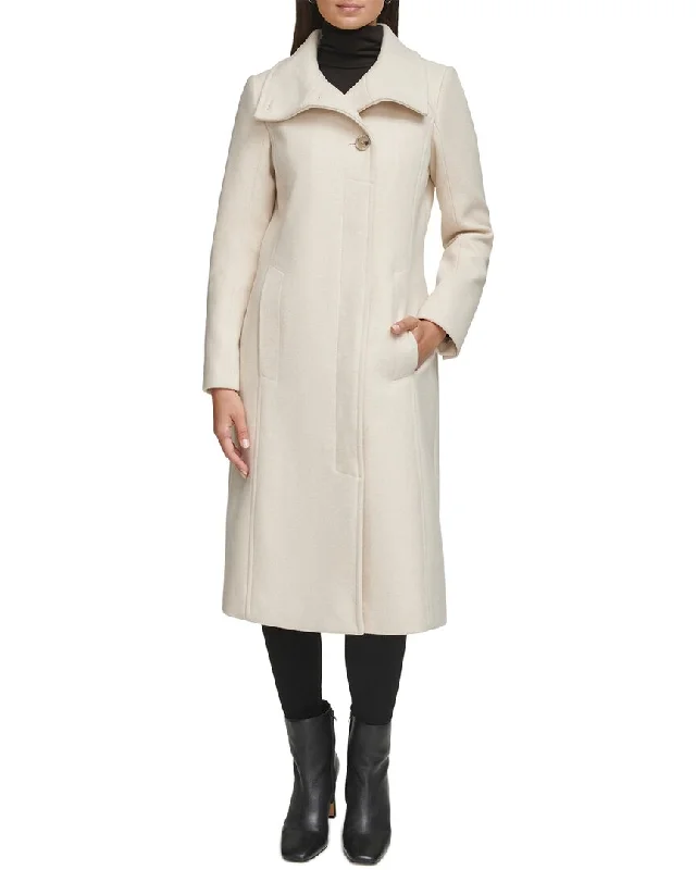 Fleece-lined – With soft fleece inside for warmthKenneth Cole Wool-Blend Coat