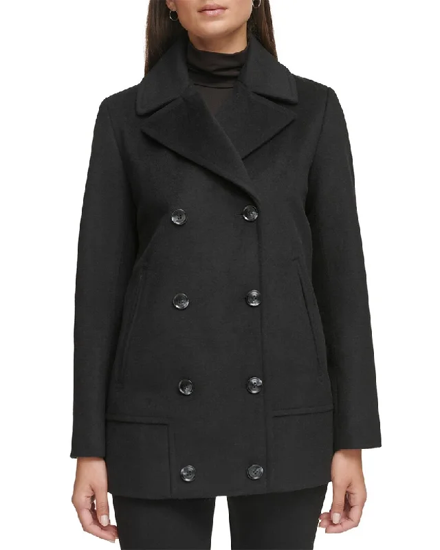 Warm – Insulated, cozyKenneth Cole Wool-Blend Coat