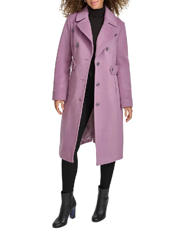 Down-filled – Filled with down feathers for insulationKenneth Cole Wool-Blend Coat