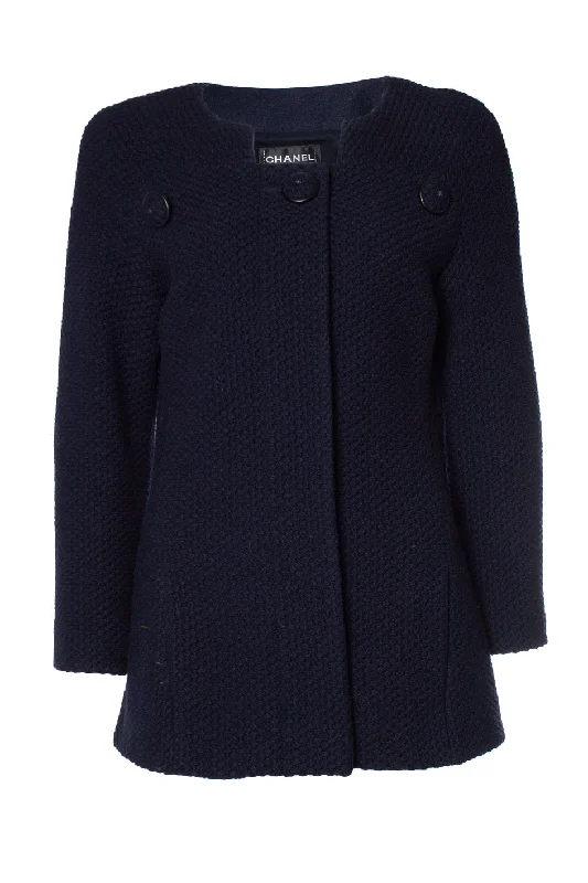 Padded – With extra filling for warmthnavy blue wool mod coat