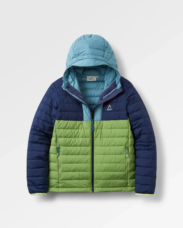 Lightweight – Thin, easy to wear, lightweight fabricNorthstar Down Recycled Jacket -  Rich Navy/Pear Green/Arctic