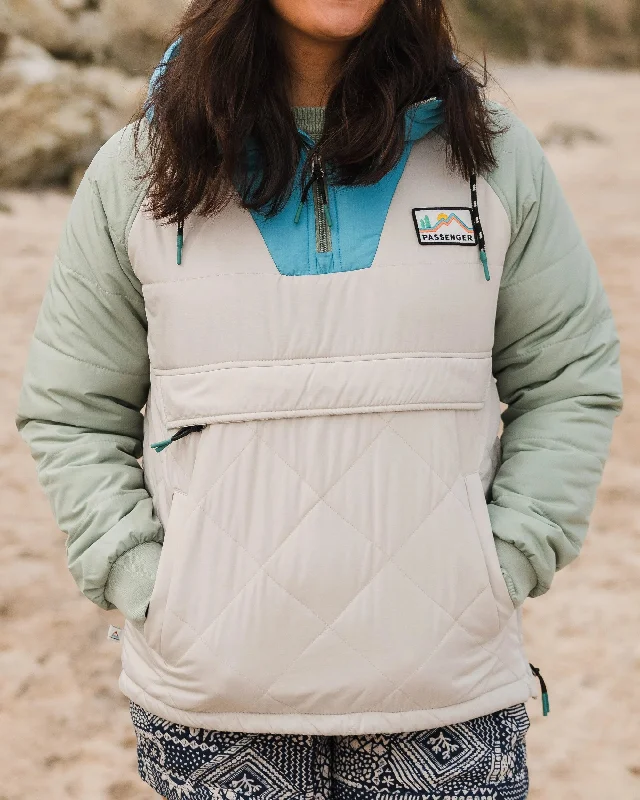 Windproof – Wind-resistantOcean Recycled Insulated 1/2 Zip Jacket - Pebble Grey