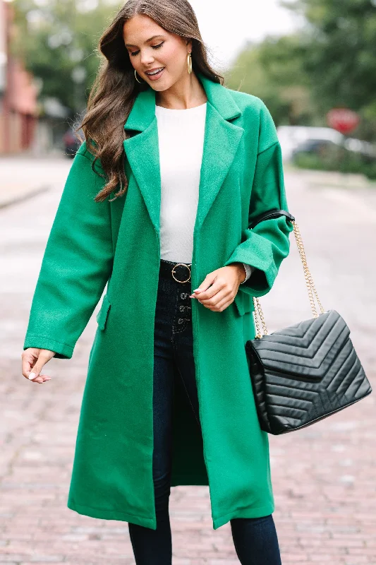 Plaid – Checked or tartan patternOff To The City Kelly Green Coat