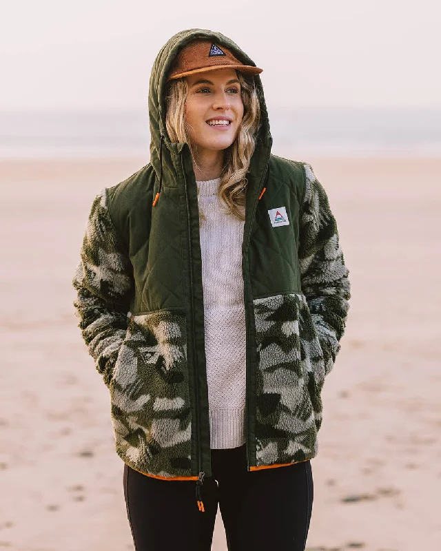 Puffer – Quilted jacket with insulation, often filled with down or synthetic materialSefton Recycled Deep-Pile Sherpa Full Zip Fleece - Fir Tree