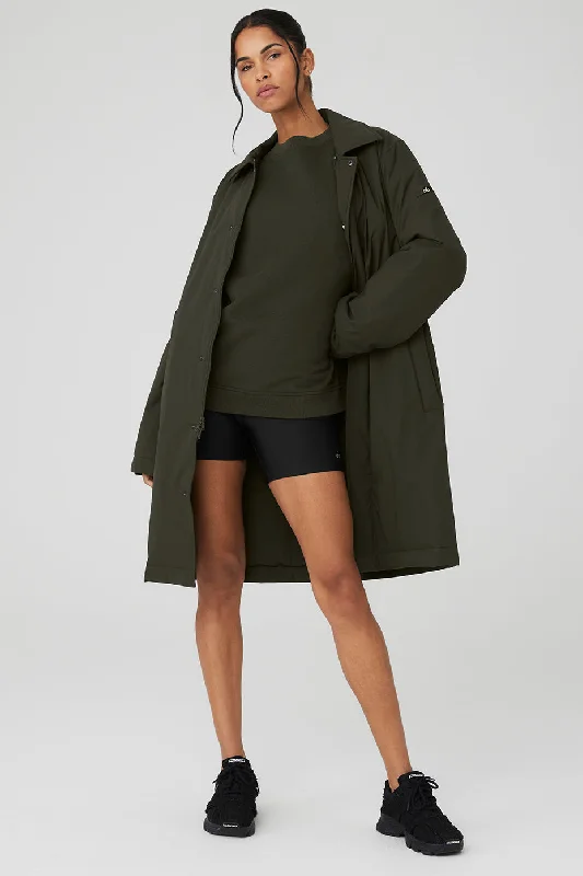 Warm – Insulated, cozySignature Overcoat - Stealth Green