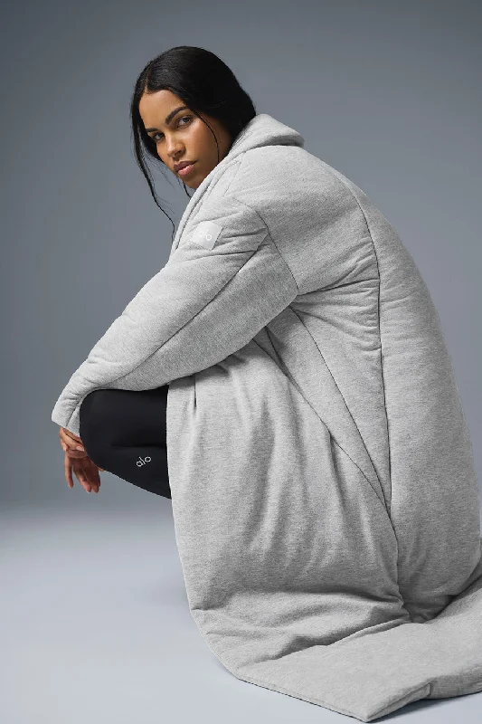 Oversized – Loose, relaxed fitQuilted Perfection Puffer - Athletic Heather Grey