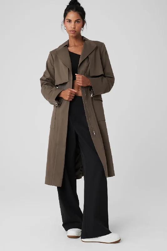 Hooded – With a hoodFormation Trench Coat - Olive Tree