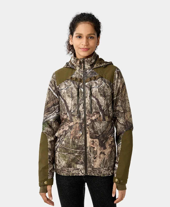 Down-filled – Filled with down feathers for insulationWomen's Heated Hunting Jacket - Camouflage, Mossy Oak® Country DNA