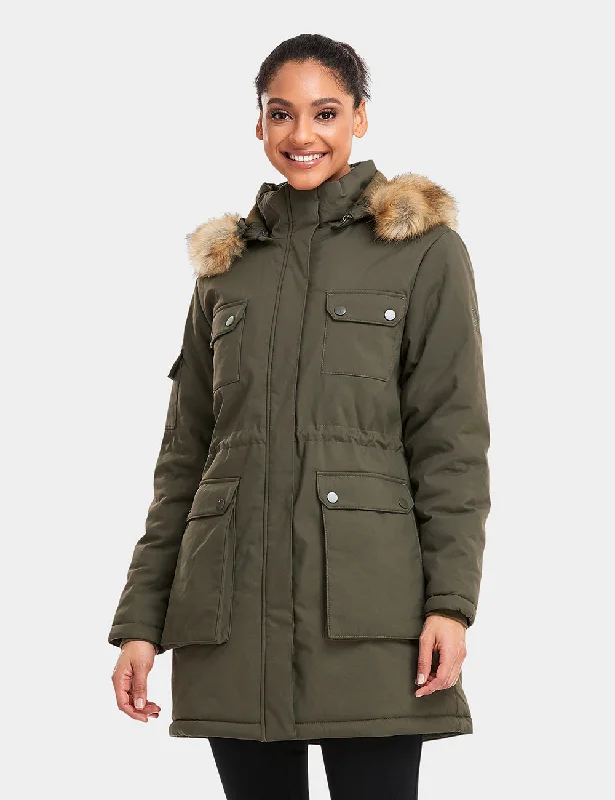 Stretch – Stretchy fabric for comfort and flexibilityWomen's Heated Thermolite® Parka (4 Heating Zones) - New Colors