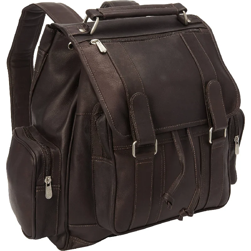 DOUBLE LOOP FLAP-OVER LAPTOP BACKPACK