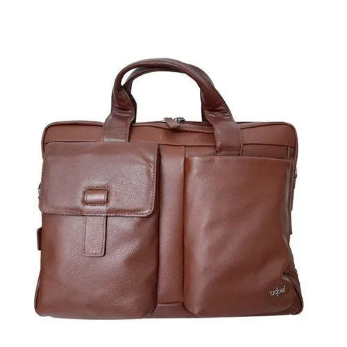 Bermuda Genuine Leather Computer Laptop Bag - Brown