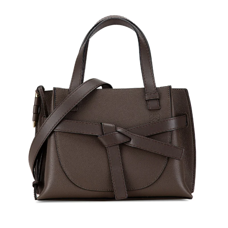 Brown LOEWE Mini Gate Top Handle Satchel