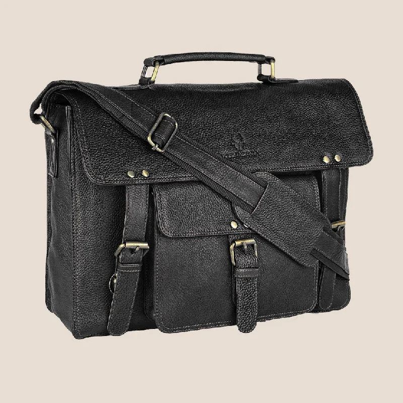 BYRON BAY Leather Laptop Messenger Bag for Men