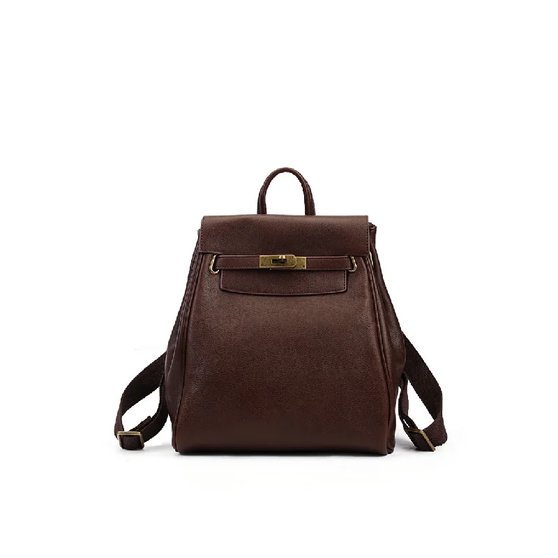 Top Grain Leather Classic Backpack for Women