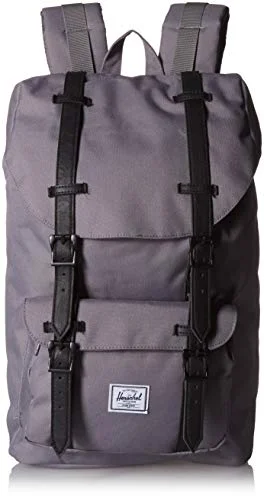 Herschel Little America Laptop Backpack, Grey/Black, Mid-Volume 17.0L