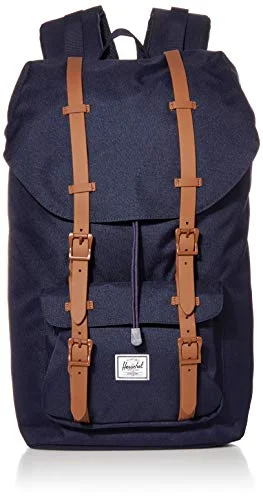 Herschel Little America Laptop Backpack, Peacoat/Saddle Brown, Classic 25.0L,10014-03266-OS