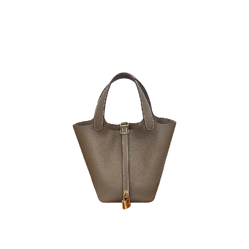 Top Grain Leather Inspired Picotin Handbag