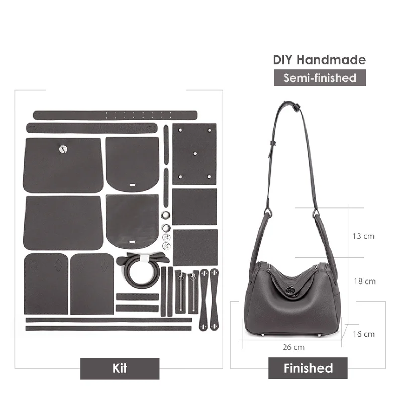 Top Grain Leather Fashion Lindi Handbag DIY Kit | Price Drop at Checkout