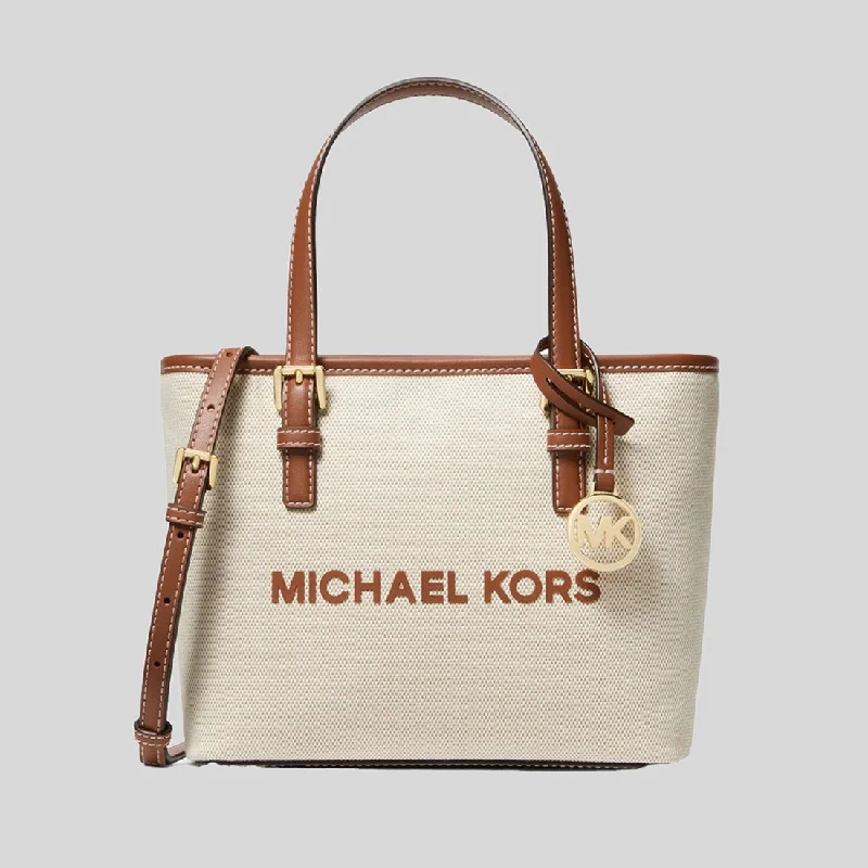 MICHAEL KORS Jet Set Travel Extra-Small Canvas Top-Zip Tote Bag Luggage 35S4GTVT0C