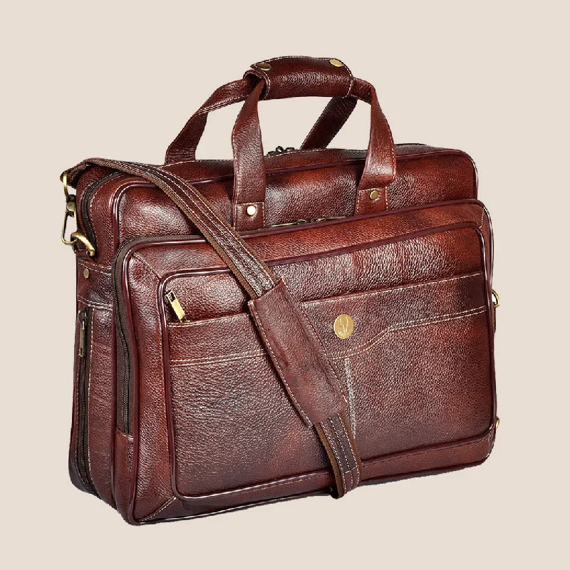 NEVADA Leather Laptop Messenger Bag for Men